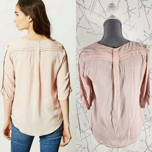 Edme & Esyllte Blush Pink Estrie Henley - Picture 4 of 5
